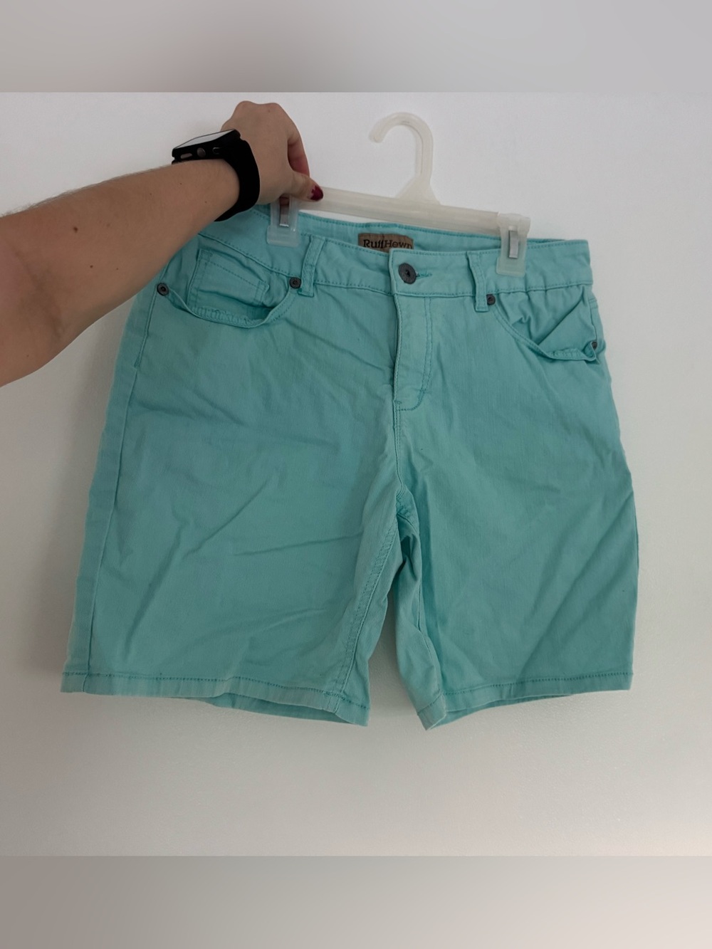 Ruff Hewn Aqua Mint Women's Bermuda Shorts